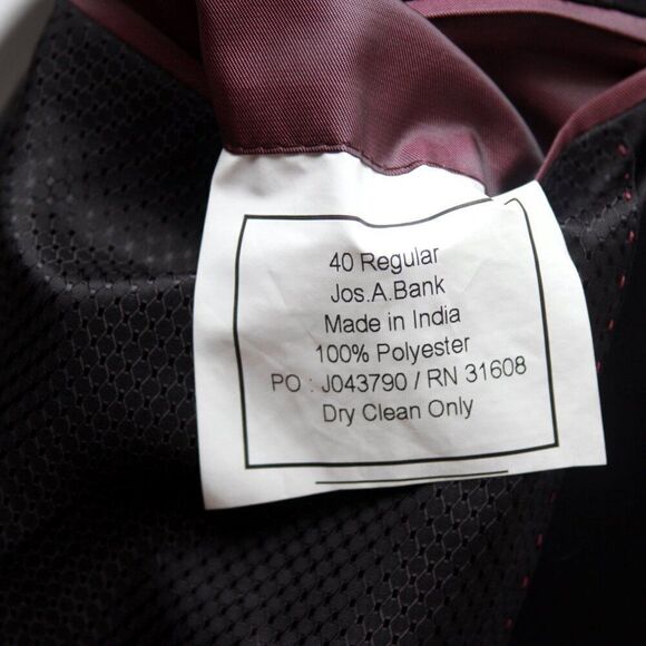 Jos A Bank Floral Formal Dinner Jacket Blazer 40R Slim Fit‎ D070448 16U0 - Picture 9 of 9